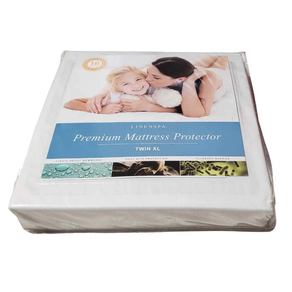 Linenspa Premium Twin XL Mattress Protector Liquid Proof White Waterproof NIB